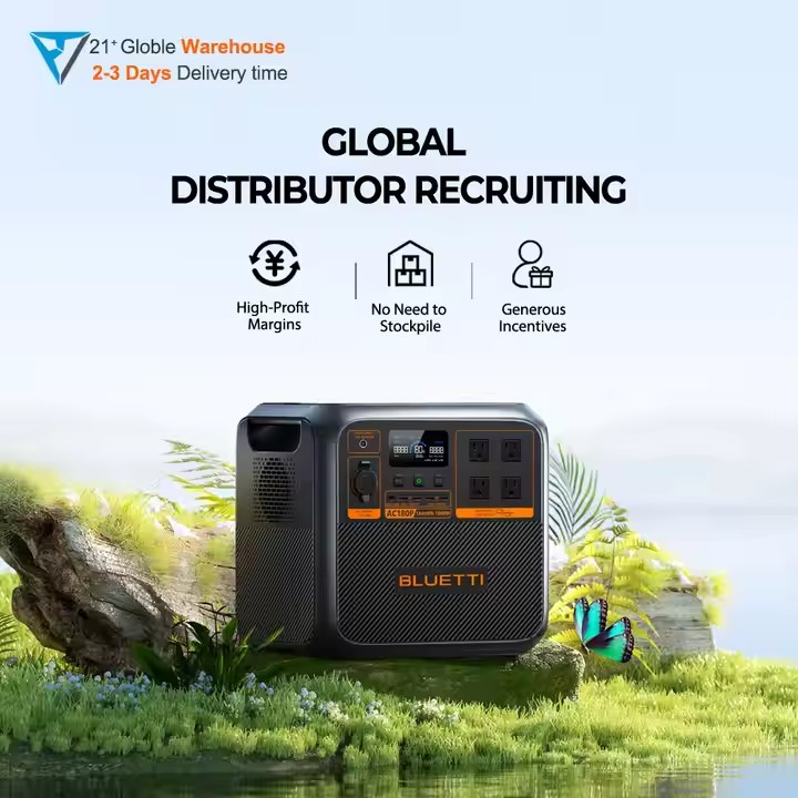 Portable Power Station - Bluett=i Tragbarer Solargenerator AC180P 1800W Tragbare