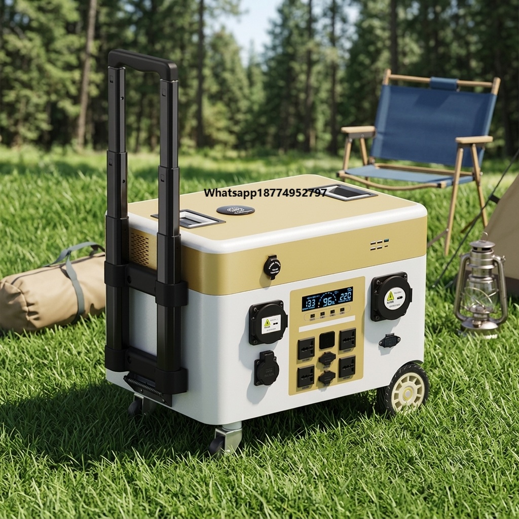 Portable Power Station - 5000Wh Tragbarer Solar-Generator, Solarpanel, Autoladegerät, Hochleistungs-Backup-Station,