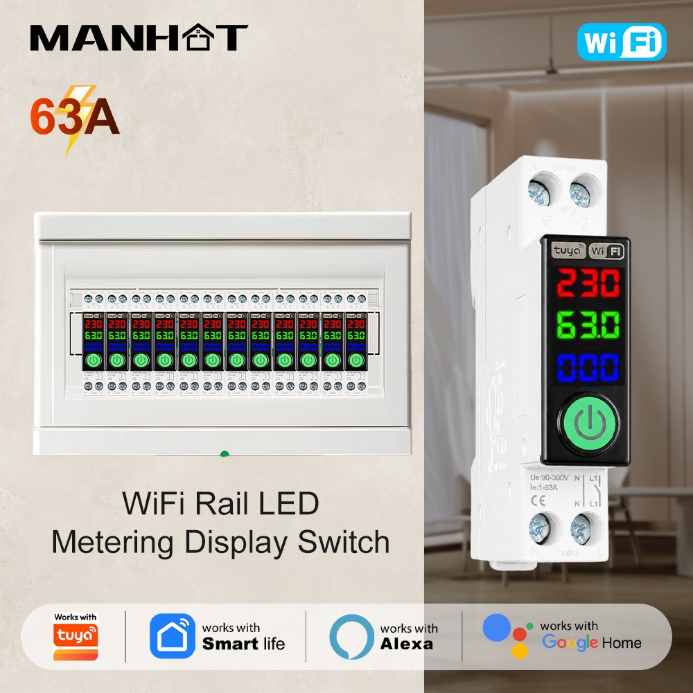 Manhot WLAN-Schutzschalter mit – Energy Monitor Meter Bewertung und Preis