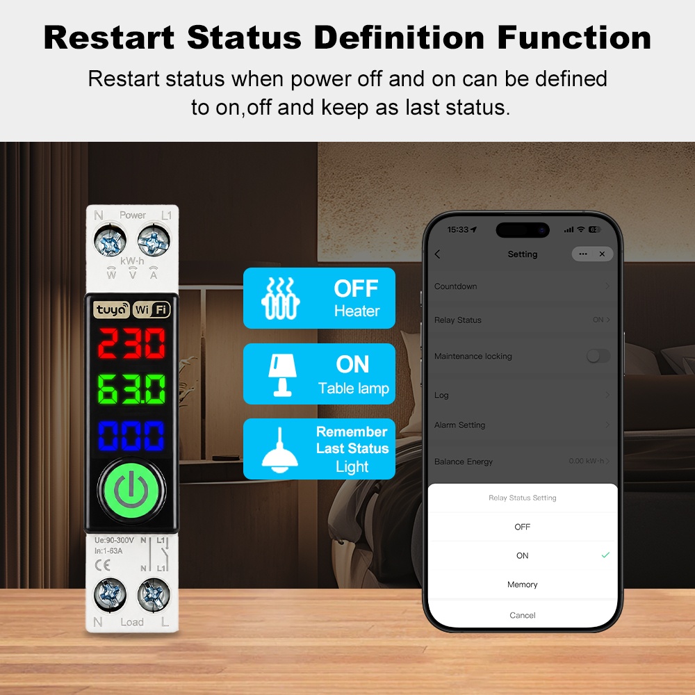 Manhot WLAN-Schutzschalter mit – Energy Monitor Meter Bewertung und Preis