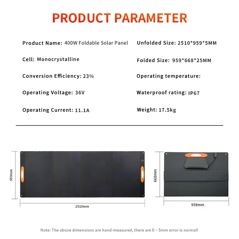 400W Tragbares Faltbares Solar – Solar Panel Bewertung und Preis
